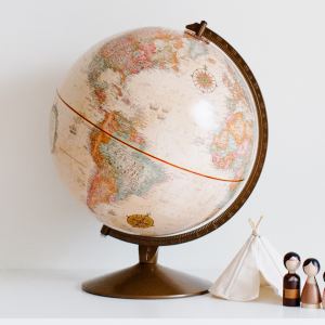 Mounted World Globe