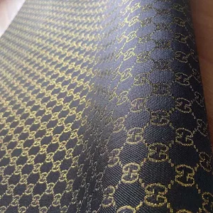 Gold Patterned Gucci Fabric For Car Interior | Gucci Fabric For Upholstery