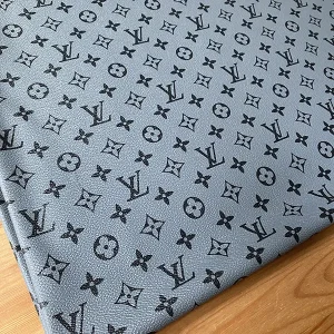 Gray Louis Vuitton Leather Fabric by the yard