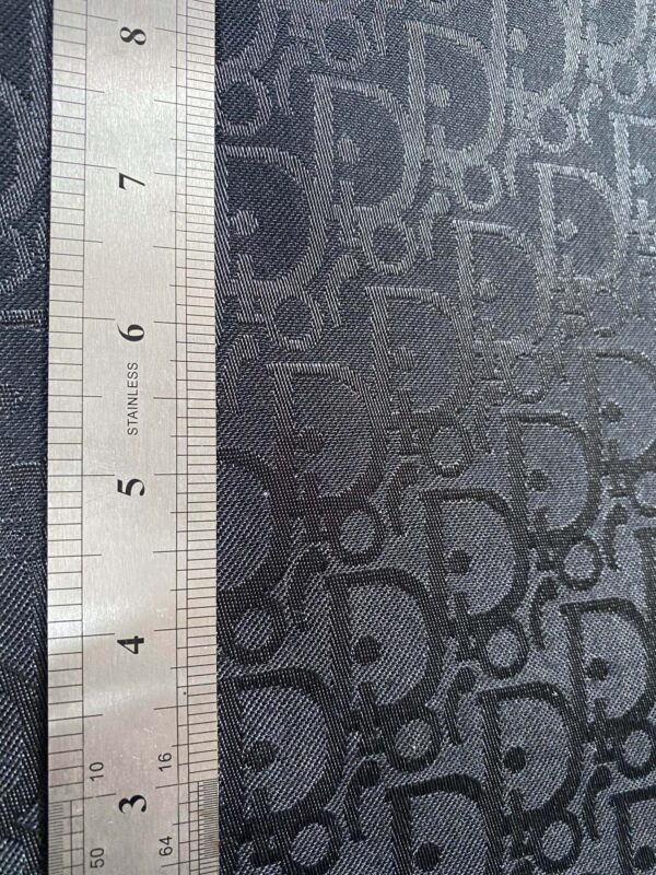 Dior Totally Black Jacquard Fabric - Image 2