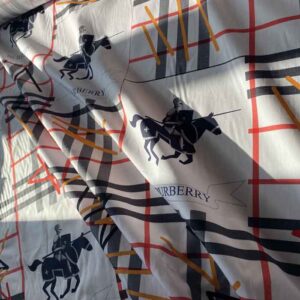 Burberry Fabric with cavalier pattern | Burberry Cotton Fabric