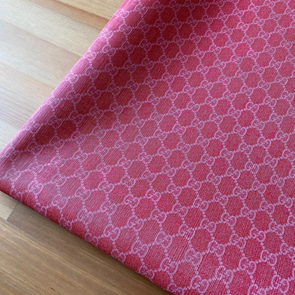 Red Gucci Vinyl Material by the yard | Gucci Red Vinyl - Image 2