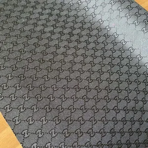 Black Gucci Jacquard Fabric by the yard | Gucci canvas material Black