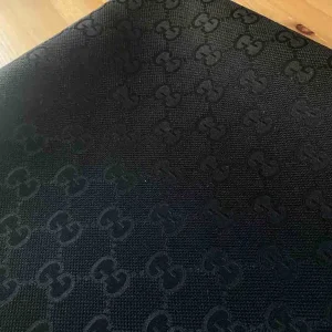 Black Gucci Canvas Fabric with big patterns