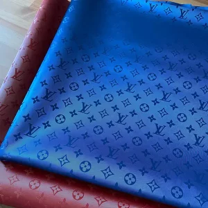LV Blue Reflective Vinyl fabric for multipurpose | Louis Vuitton crafting material