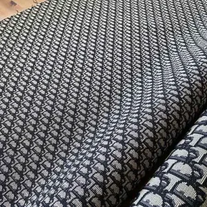 Gray Dior Jacquard Fabric With Little Black Pattern