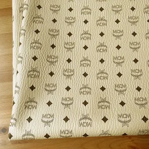 MCM Cream/Ivory Leather Fabric | MCM Fabric For Crafting