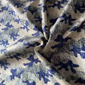 Christian Dior Camouflage Fabric | %100 Cotton Green Dior Poplin fabric