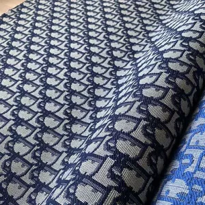 Christian Dior Jacquard Fabric NAVY | Designer Canvas Fabric Dior