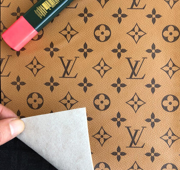 LV Fabric For Sale Light Brown | Louis Vuitton Leather Material By The yard tan color - Image 2