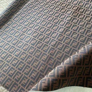 Fendi Canvas Fabric BROWN | Fendi Material Fabric | Fendi Fabric By The Yard