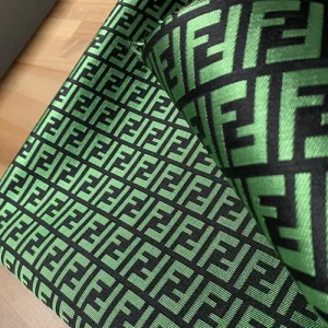 Fendi Fabric by the yard with Green FF pattern