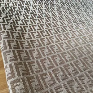 Fendi Fabric Light Brown | Jacquard Fabric by The Yard | Fendi Material Fabric