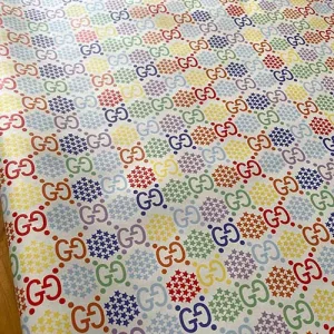 Gucci Multicolor Vinyl Fabric on white background