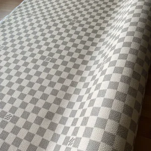 Louis Vuitton Damier Azur Leather Fabric | LV Checkered Leather Material