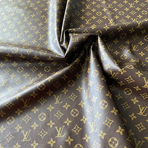 4 way stretching elastic Louis Vuitton Thin Leather Fabric for cloth making