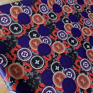 LV material for bags, shoes, upholstery | Louis Vuitton fabric with circle logos including city names