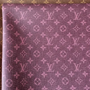 Lv magenta purple vinyl fabric such as denim | LV fabric look like jeans