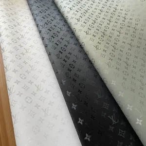 Louis Vuitton Reflective Vinyl Fabric By The Yard WHITE | LV Vinyl Fabric White