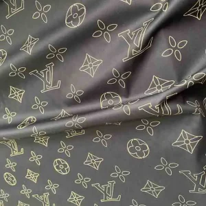 Louis Vuitton thin Black Fabric with Mint Green Patterns