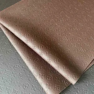 Louis vuitton embossed brown leather fabric | LV embossed brown vinyl