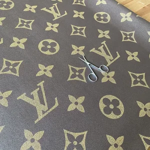 Louis Vuitton Faux Leather fabric with bigger LV patterns