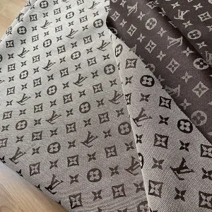 Brown LV Jacquard Fabric