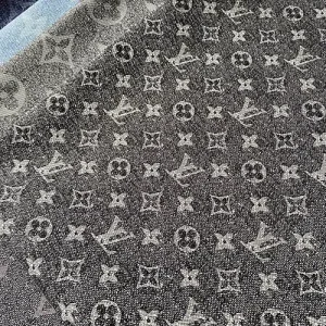 LV Black Denim Fabric