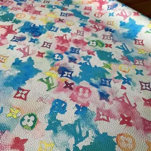 LV watercolor leather fabric by the yard | Louis Vuitton Watercolor Fabric leather