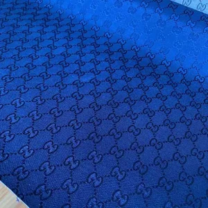 Navy Gucci Canvas Fabric For Sale By The Yard | Gucci Jacquard Material Navy Blue