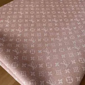 Pink LV vinyl fabric like denim/jean