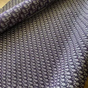 Purple Dior Canvas Fabric with Mini Pattern | Dior fabric for sneaker customizing
