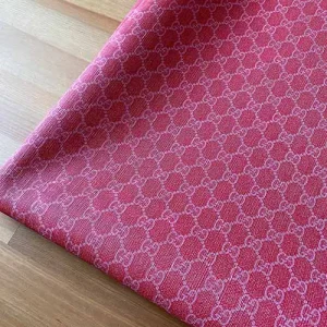 Red Gucci Vinyl Material by the yard | Gucci Red Vinyl