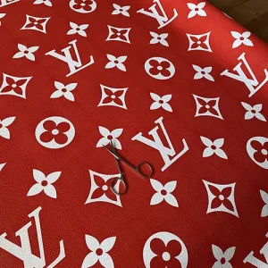 Louis Vuitton Faux Leather 'BIG Patterned' RED