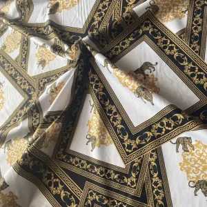 Versace Style Baroque Patterned Fabric including tiger motifs