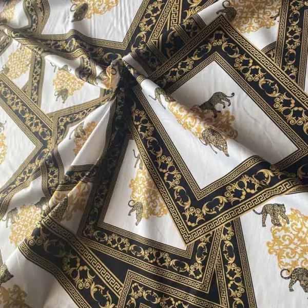 Versace Style Baroque Patterned Fabric including tiger motifs