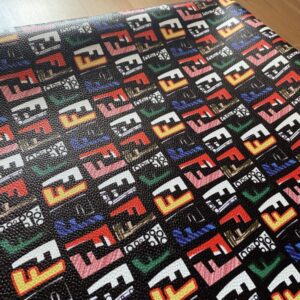 Fendi Leather Material New Collection | Fendi Multicolor fabric by the yard